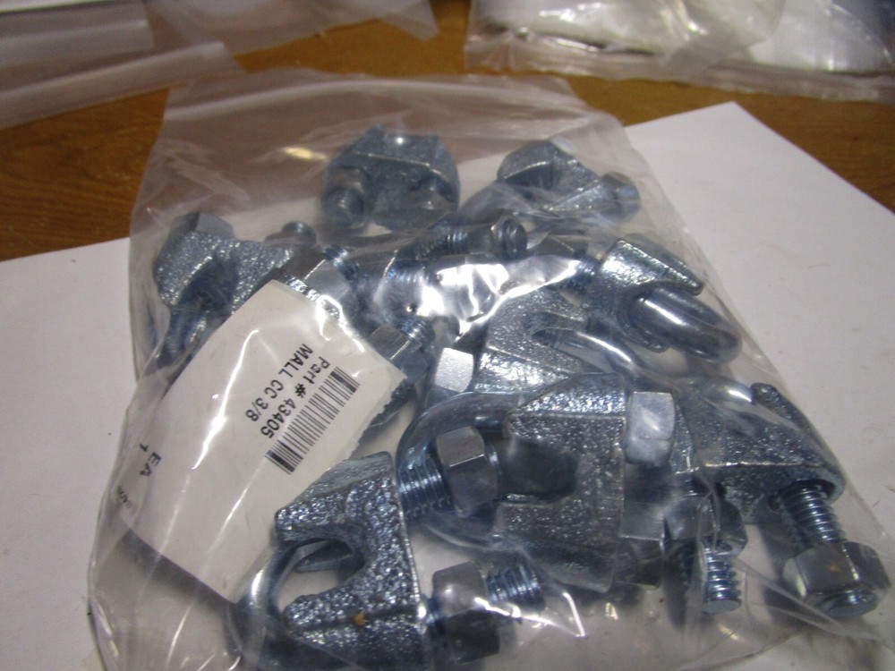 3/8″ Zinc Plated Malleable Wire Rope Clips QTY 10
