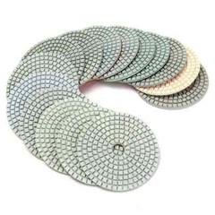 Diamond Polishing Pads 4 inch Wet/Dry 16 Piece Kit Granite Stone Concrete Marble