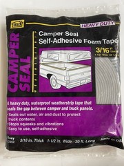 MD Self-Adhesive Camper Truck Seal Foam Tape, 3/16″ x 1-1/2” x 30ft, 02352, Gray