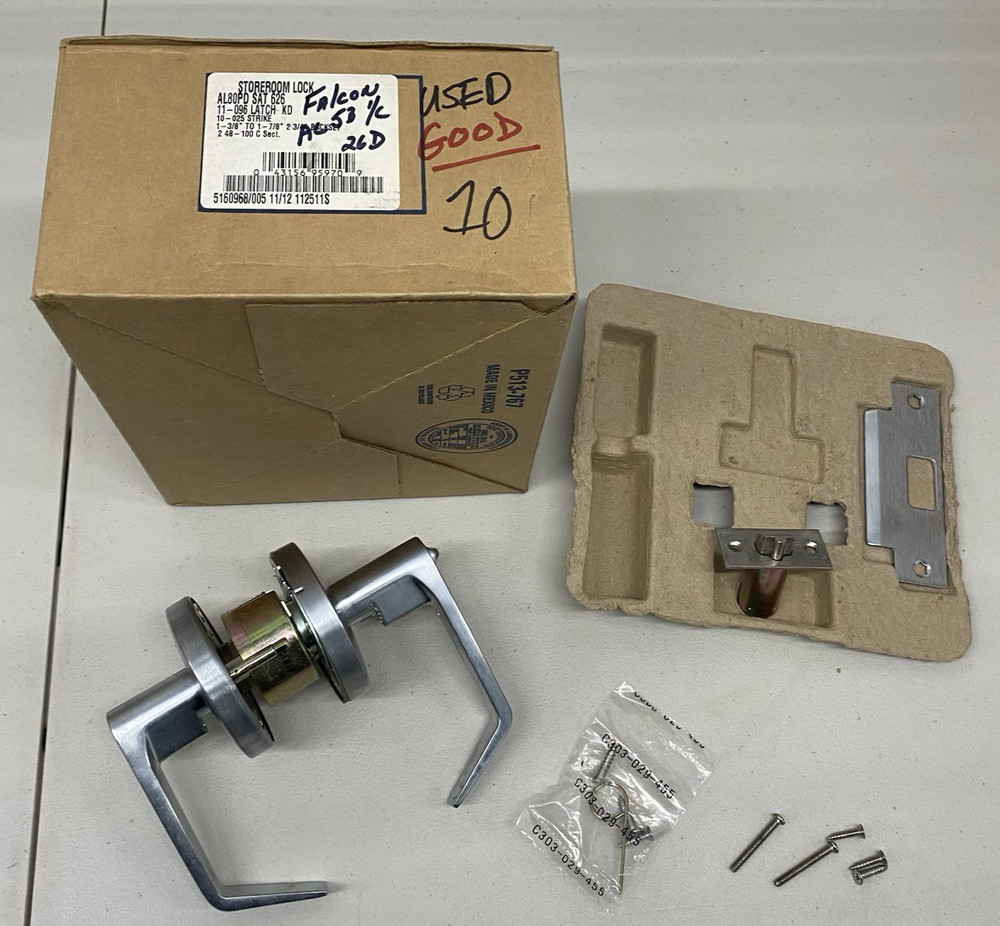 Schlage Storeroom Lock Less Cylinder Lever Set USED #10