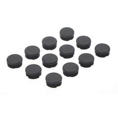 12Pcs Round Plastic Plug, End Caps for Tubing Pipe ID 3/4 Inch, Black