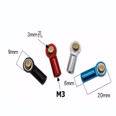 M3 Aluminium Alloy Tie Rod End Ball Joint Turn Metal Buckle RC Car Boat Rudder