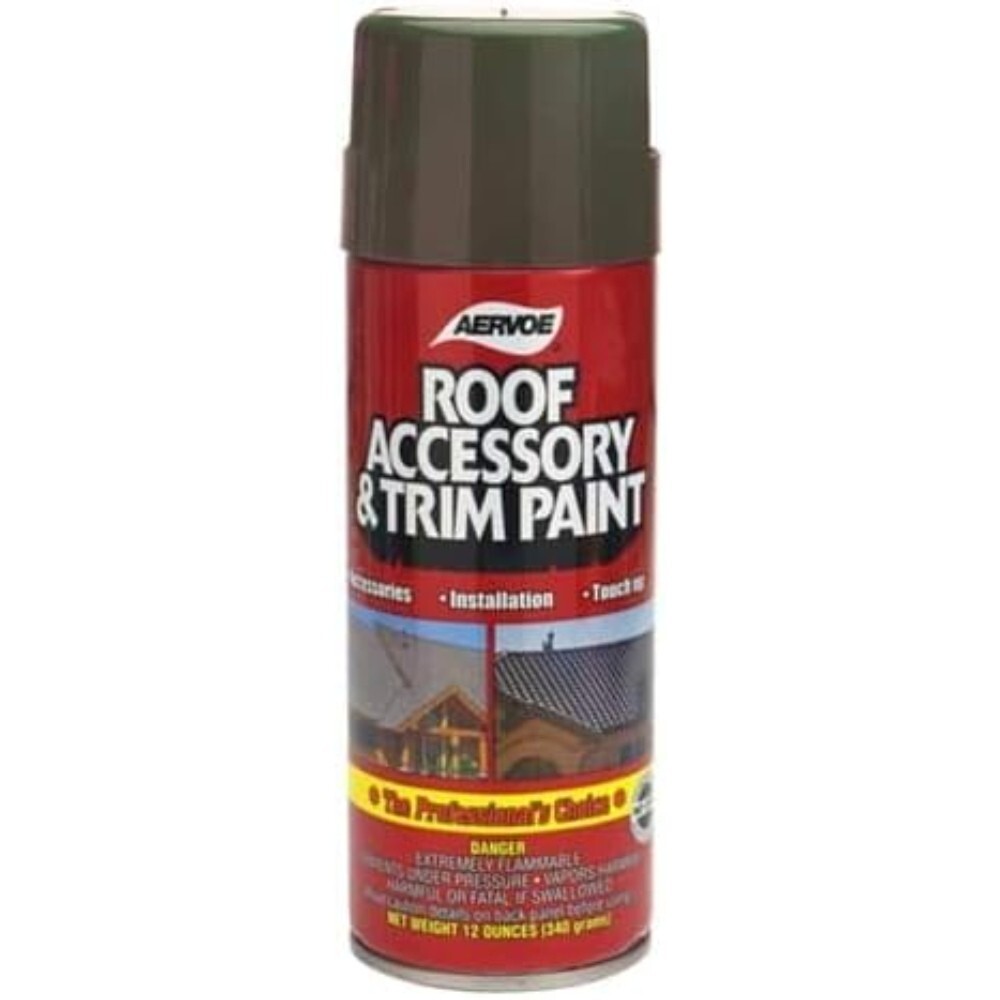 Aervoe 1612 Fast Drying Roof Accessory & Trim Paint. Dark Brown – 12/pk