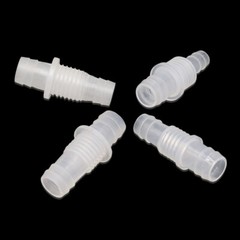 Plastic Bulkhead Connector Straight Barbed Threaded Fitting & Nut Inlet Outlet
