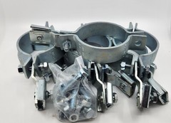 18 pcs. HILTI 4inch Galvanized Seismic Pipe Clamp with ST&L Channell fasteners