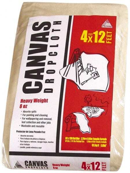 TRIMACO Heavyweight 8 oz Canvas Drop Cloth 12′ x 4′