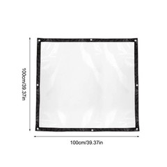Lrnn Clear Waterproof Tarps Outdoor 3 x 3 Feet Transparent Tarpaulin Plastic …