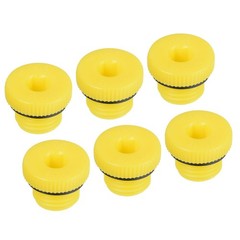 6Pack M14x1.5 Hold Plugs Plastic Male Thread Hex Socket Sealing End Cap Yellow