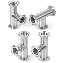 Sanitary Tri Clamp 3 Way Tee A2/A4 Stainless Steel Fitting Connector Φ19-159mm