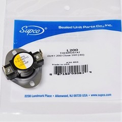 Supco L200-40. L200 Heater Limit Thermostat Thermodisc Open On Rise
