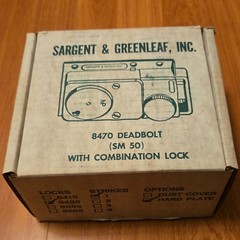 Sargent & Greenleaf 8470 Deadbolt Combo Lock Surface-Mount Hard Plate