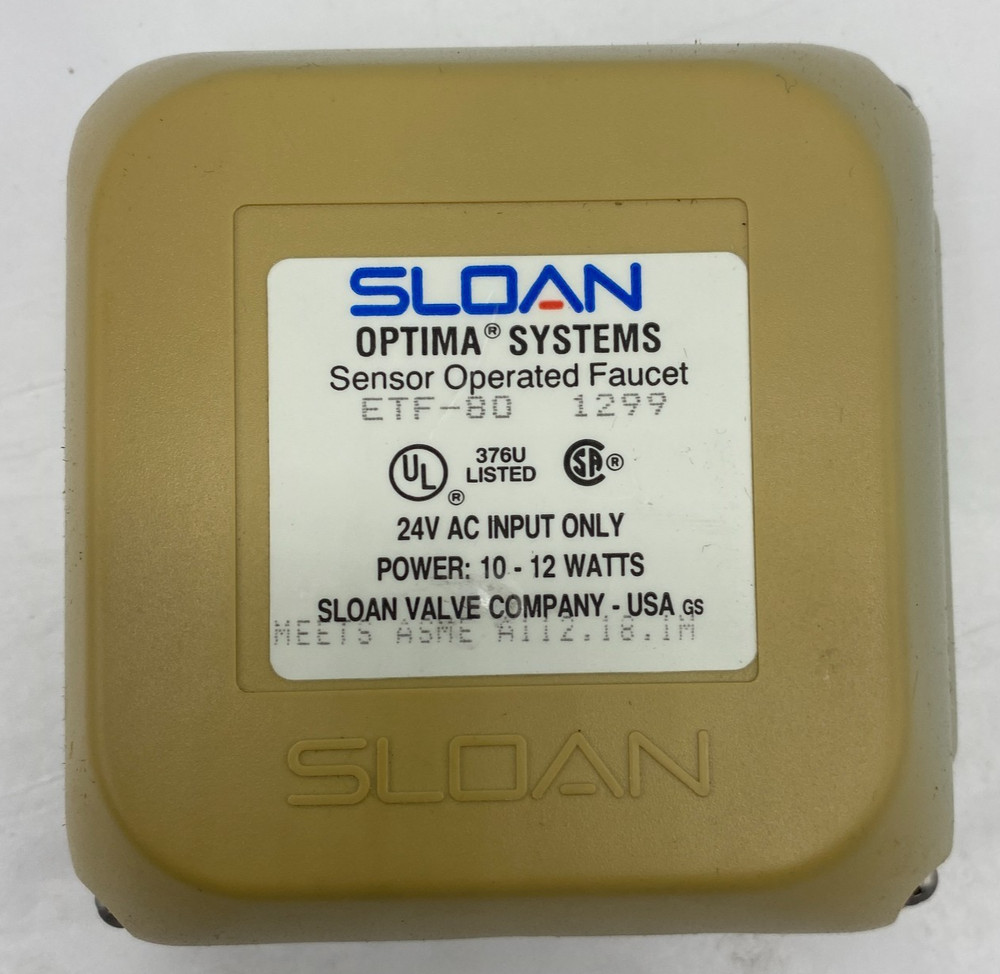 Sloan ETF80 Optima Systems Sensor Operated Faucet 24V A/C 10-12W,1299