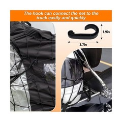 2’x3’ Bungee Cargo Net Stretches to 4’x6′ for Truck Bed,Pickup … F