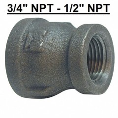 3/4″ – 1/2″ NPT BLACK PIPE Fittings Bell Reducing Coupling Plumbing / Gas