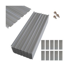 NeatiEase 10 Pcs Metal Roofing Panels, 5.1 Feet Corrugated Galvanized Roofing…
