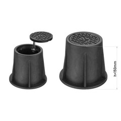 Water/Gas Stop Tap Box Surface Box Stop Cock Box with Cast Iron Lid h=150mm