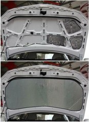 100x50cm Car Engine Hood Heat Deadener Soundproof Pad PE+Aluminum Insulation Mat