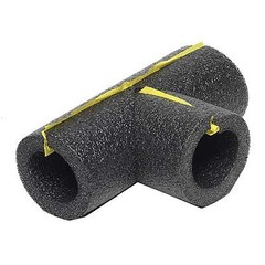 5TEE58H Tee Pipe Insulation, Polyethylene Foam, Gray, For 1/2-In. Copper Pipe –