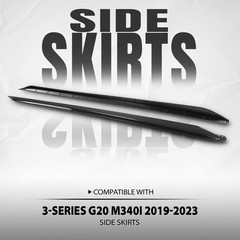 Side Skirts Body Kit BMW G20 3-Series 2019-2023 2PCS Carbon Fiber Black