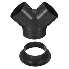 3 Way Duct Splitter 3″x3″x4″ Y Reducer Connector Air Vent Hose Exhaust Adapter