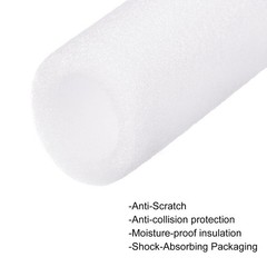 Pack of 2,Foam Tube Sponge Protective Sleeve Heat 20x30mm/0.8″ ID 1.2″ OD White