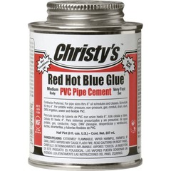 Christy’s 8 Oz. Low VOC Red Hot Blue Glue PVC Cement 505197 Christy’s 505197 8