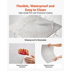 Uimoso 24x24in PVC Ceiling Tiles, 12-Pack Decorative Panels, White Marble Finish