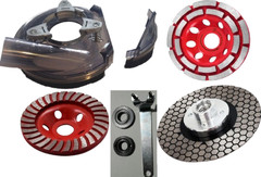 5″ Contractor Concrete Surface Prep Kit Cup Wheel Blade Dust Collection System