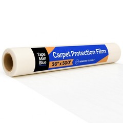 Carpet Protection Film 36″x500′ – Self-Adhesive, Easy Unwind, Clean Removal, Dur