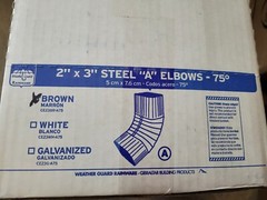 2″ X 3″ Brown Steel “A” Rain Gutter Elbow 75 Degree CE23BR-A75 RAINWARE
