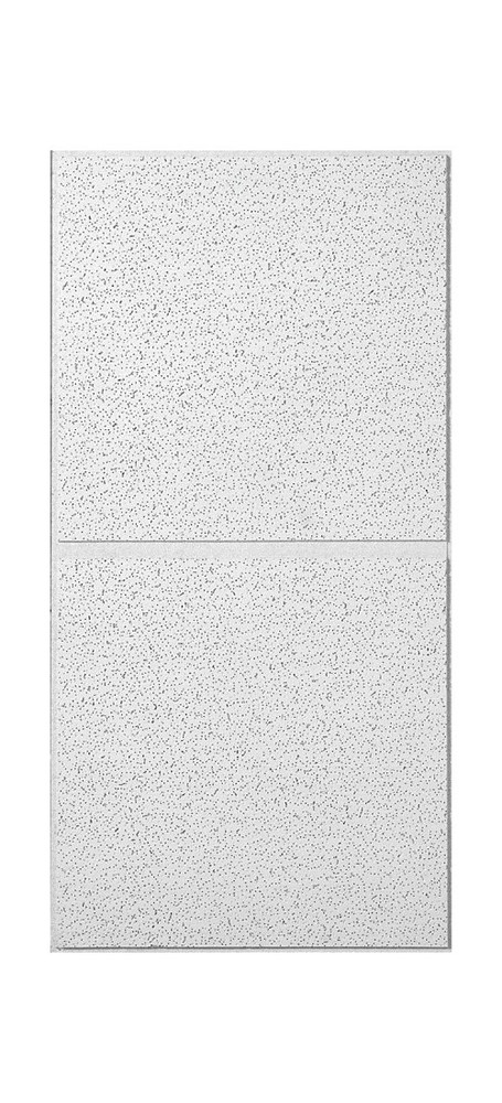 Ceiling Panel, 4 ft L, 2 ft W, 3/4 in Thick, Mineral Fiber, White – pack of 6
