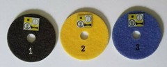3-Step flowers Diamond Polishing Pads for Quartz Engineered Stone Wet Polishing