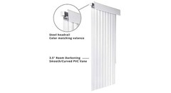 Designer’s Touch 78X48WV 3.5 in. PVC Vertical Blinds White – 78 in. W x 48 in. L