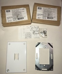 6 HUBBELL SWP1 STEEL LIGHT SWITCH WALL PLATE 1-GANG TAMPER RESISTANT WHITE.