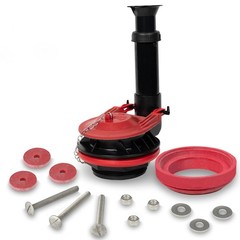 Korky Adjustable Large 3-Inch Toilet Flush Valve and Tank to Bowl 3 Inch, Red