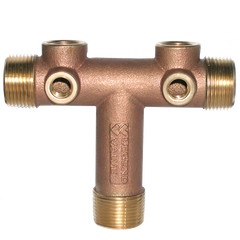 Legend Valve 1″ x 4-1/2″ No Lead Short Pattern Tank Tee in Brass – 312-173NL