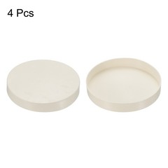 4Pack, 114mm ID Pipe End Caps Round Tubing Insert Pipe Cover White