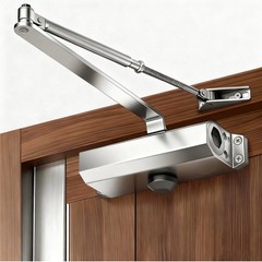 65-85 Kgs Size4 Commercial Door Closer Silver Aluminium Alloy Heavy Duty