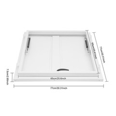 Square Roof Access Hatch White Roof Security Door Access Door 90° Opening Angle