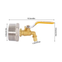 4x Drum Faucet Barrel Spigot, Stainless Steel Brass Barrel Faucet, for 55 Gallon