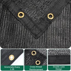Kesfitt 50% Shade Cloth 12×12 ft, Breathable HDPE Mesh Sun Shade Tarp for Gar…