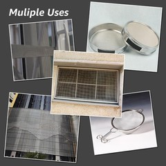 AMZDEPOT 6 Pack 12×8 Inch Stainless Steel Wire Mesh Screen for 8″x12″, black