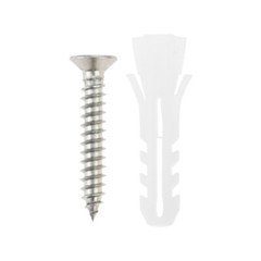 4 x Glass Clamp & Stainless Steel Screws For Bathroom Shower Room Meeting Room