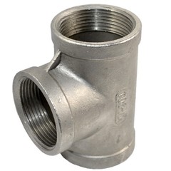1-1/2″ Tee 3 way Female Stainless Steel 304 NPT Threaded Pipe Fitting Connector