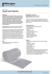 1/2″ SuperWool 6 x12″ Thermal Ceramics Fiber Blanket APPLIANCES InHome Use 2192F