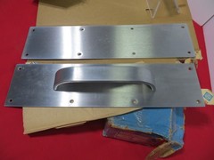 2 sets BALDWID Push and Pull Plate 4″ x 16″x8″ with Handle US Stainless SteelD