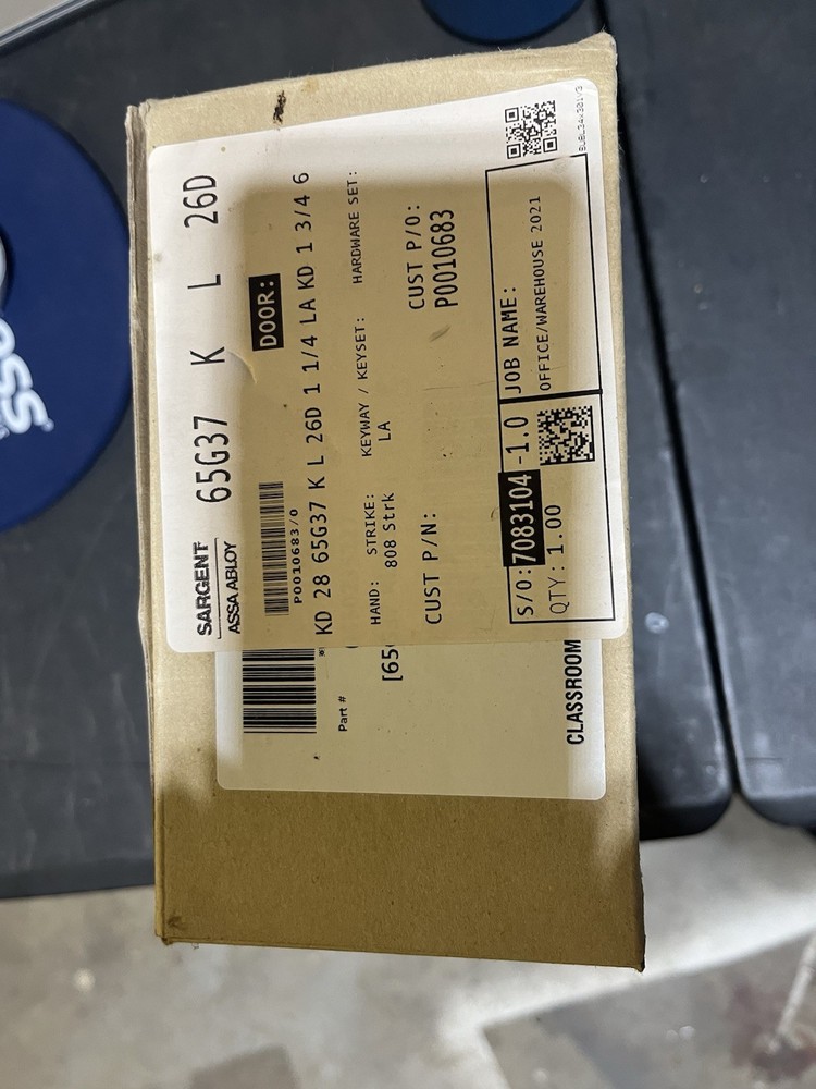 Sargent 65G37 KL 26D 1 1/4 1 3/4 Inch