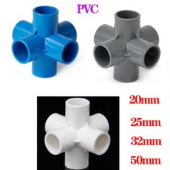 PVC 3/4/5/6-Way Equal Path Elbow Connector Pipe Fitting 20/25/32/40/50mm 3 Color