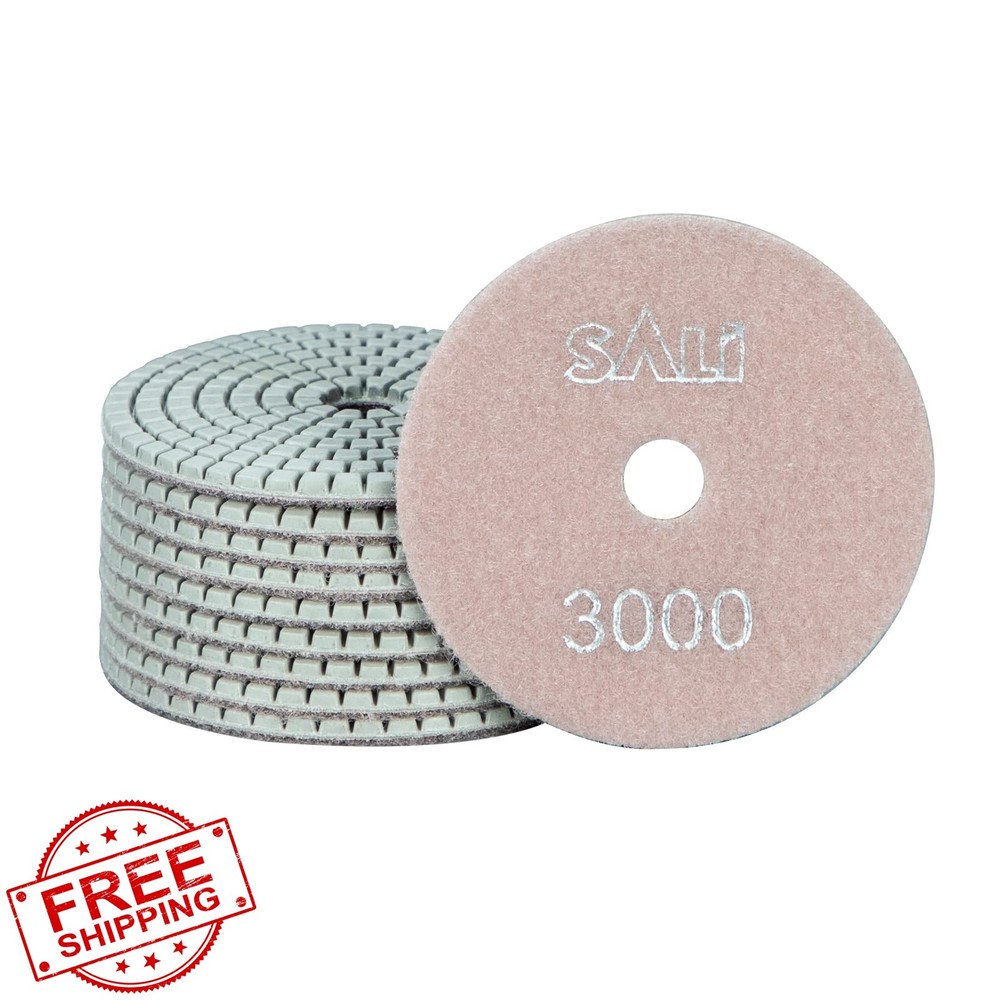 SALI 4″ Grit 3000 Diamond Polishing Pads 10 Pack