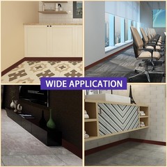 Tridotpul Vinyl Wall Base Baseboard Molding Trim 4″ Flexible Self Adhesive Rubbe